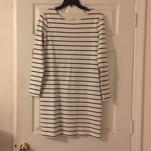 H&M Striped white & Black long sleeve dress